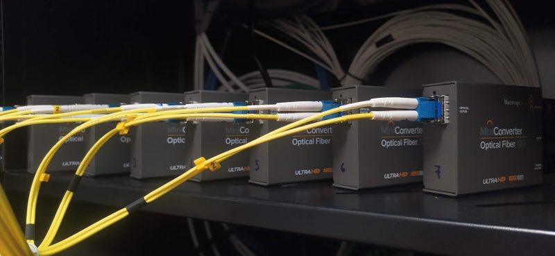 Convertitori Blackmagic Design su fibra ottica 12G-SDI per il video Ultra HD tra regie e sale